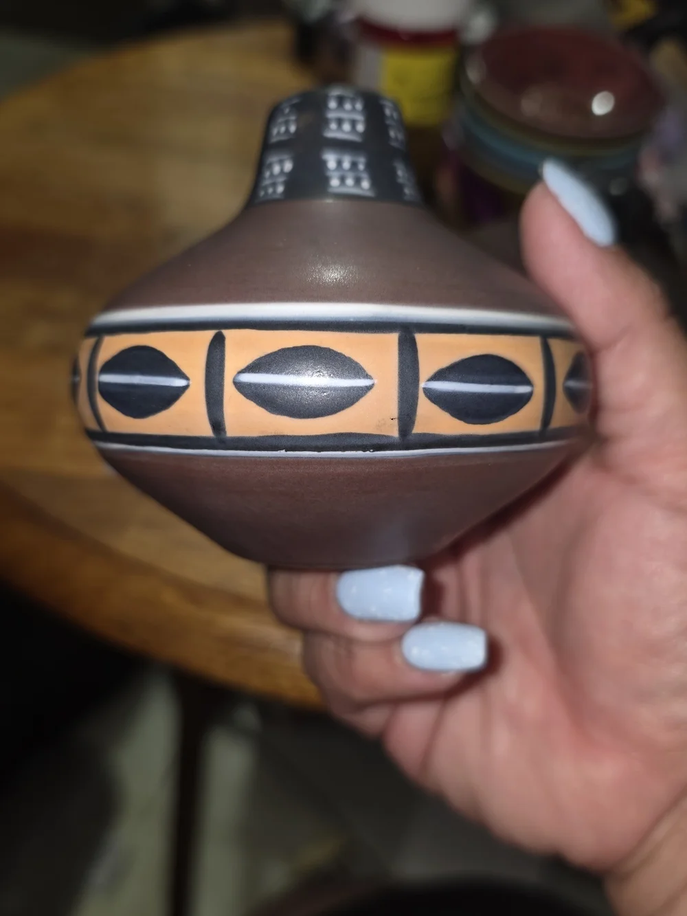 Southwestern Ceramic Salt & Pepper Shakers - Brown & Terracotta